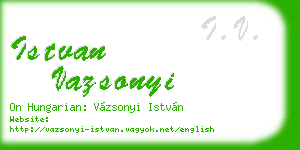 istvan vazsonyi business card